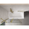 Mexen Mist 2-wing bath screen 110 x 150 cm, transparent, brushed gold - 8A9-110-011-55-00