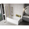 Mexen Mist 2-panel shower screen 120 x 150 cm, transparent, brushed gold - 8A9-120-011-55-00