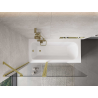 Mexen Mist 2-panel shower screen 130 x 150 cm, transparent, brushed gold - 8A9-130-011-55-00