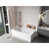 Mexen Mist 2-wing Shower Screen 100 x 150 cm, Transparent, Brushed Copper - 8A9-100-011-65-00