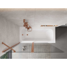Mexen Mist 2-wing shower screen 140 x 150 cm, transparent, brushed copper - 8A9-140-011-65-00