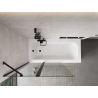 Mexen Mist badwand 2-delig 110 x 150 cm, transparant, zwart - 8A9-110-011-70-00