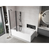 Mexen Mist 2-panel shower screen 130 x 150 cm, transparent, black - 8A9-130-011-70-00