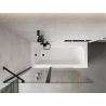 Mexen Mist paroi pour baignoire 2 volets 130 x 150 cm, transparent, noir - 8A9-130-011-70-00
