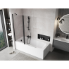 Mexen Mist 2-panel shower screen 140 x 150 cm, transparent, black - 8A9-140-011-70-00