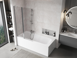 Mexen Mist L paravan za kadu s 2 krila 100 x 150 cm, proziran, krom - 8A9L-100-011-01-00