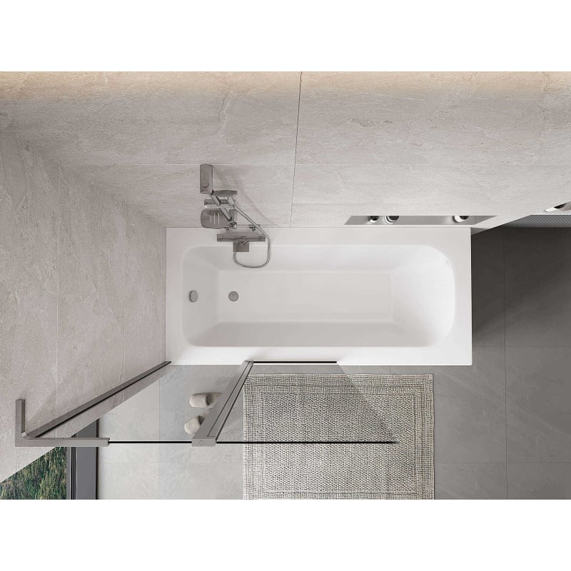 Mexen Mist L vanniparavan 2-tiivaline 100 x 150 cm, läbipaistev, kroom - 8A9L-100-011-01-00