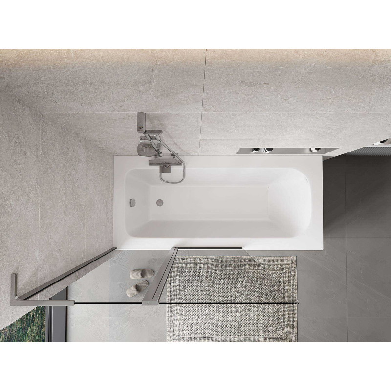 Mexen Mist L Bath Screen 2-panel 110 x 150 cm, transparent, chrome - 8A9L-110-011-01-00