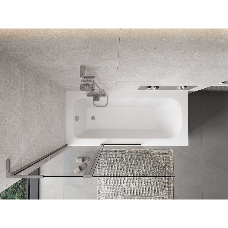 Mexen Mist L paroi de baignoire 2 volets 110 x 150 cm, transparent, chrome - 8A9L-110-011-01-00