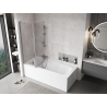 Mexen Mist L dvokrilni tuš paravan 120 x 150 cm, proziran, krom - 8A9L-120-011-01-00