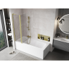 Mexen Mist L 2-panel bath screen 100 x 150 cm, transparent, brushed gold - 8A9L-100-011-55-00