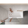 Mexen Mist L paroi de douche à 2 volets 100 x 150 cm, transparent, cuivre brossé - 8A9L-100-011-65-00