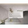 Mexen Mist L 2-panel bath screen 110 x 150 cm, transparent, brushed gold - 8A9L-110-011-55-00