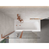 Mexen Mist L paravento da bagno a 2 ante 120 x 150 cm, trasparente, rame spazzolato - 8A9L-120-011-65-00
