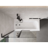 Mexen Mist L 2-wing Bath Screen 110 x 150 cm, Transparent, Black - 8A9L-110-011-70-00
