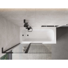 Mexen Mist L mampara de baño de 2 paneles 110 x 150 cm, transparente, negro - 8A9L-110-011-70-00