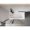 Mexen Mist L paroi de baignoire 2 volets 110 x 150 cm, transparent, noir - 8A9L-120-011-70-00