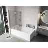 Mexen Mist paratia per vasca da bagno a due ante, sinistra, 110 x 150 cm, trasparente, cromo - 8A9-110-002-01-00-L