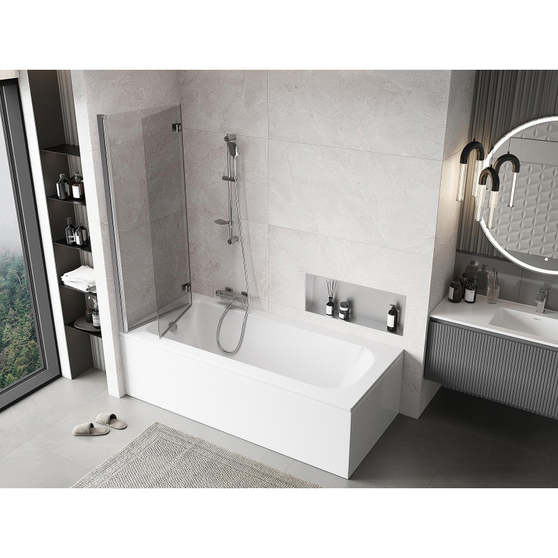 Mexen Mist 2-wing Left Shower Screen 120 x 150 cm, Transparent, Chrome - 8A9-120-002-01-00-L