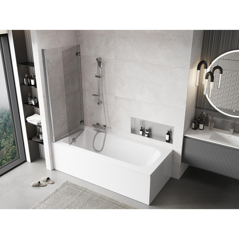 Mexen Mist 2-panel Left Shower Screen 130 x 150 cm, transparent, chrome - 8A9-130-002-01-00-L
