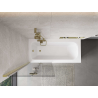 Mexen Mist 2-flügeliger Badewannen-Linksparavent 80 x 150 cm, transparent, gold - 8A9-080-002-50-00-L