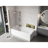 Mexen Mist 2-panel left shower screen 100 x 150 cm, transparent, gold - 8A9-100-002-50-00-L