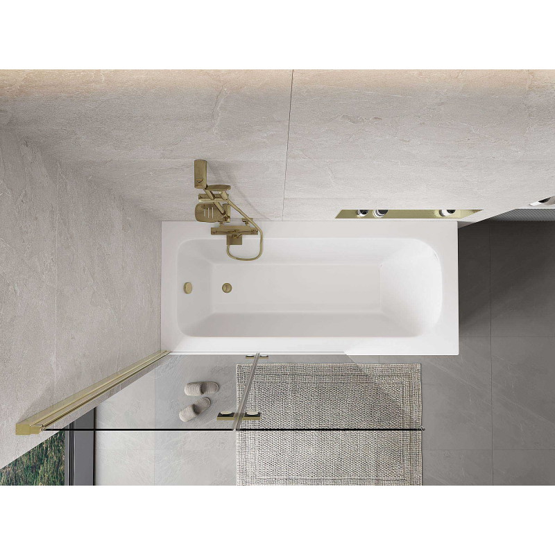 Mexen Mist 2-wing Left Shower Screen 110 x 150 cm, Transparent, Gold - 8A9-110-002-50-00-L