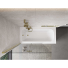 Mexen Mist badwand 2-delig links 110 x 150 cm, transparant, goud - 8A9-110-002-50-00-L