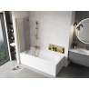 Mexen Mist paroi de douche pliante 2 volets gauche 120 x 150 cm, transparent, doré - 8A9-120-002-50-00-L