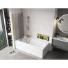 Mexen Mist paravento doccia 2-ante sinistro 130 x 150 cm, trasparente, dorato - 8A9-130-002-50-00-L