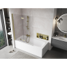 Mexen Mist shower screen 2-wing left 130 x 150 cm, transparent, gold - 8A9-130-002-50-00-L
