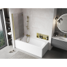 Mexen Mist two-panel left shower screen 140 x 150 cm, transparent, gold - 8A9-140-002-50-00-L