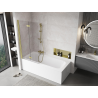 Mexen Mist shower screen, 2-panel left 90 x 150 cm, transparent, brushed gold - 8A9-090-002-55-00-L