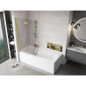 Mexen Mist 2-wing left shower screen 100 x 150 cm, transparent, brushed gold - 8A9-100-002-55-00-L