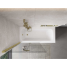 Mexen Mist 2-wing left shower screen 100 x 150 cm, transparent, brushed gold - 8A9-100-002-55-00-L