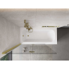 Mexen Mist 2-panel left shower screen 120 x 150 cm, transparent, brushed gold - 8A9-120-002-55-00-L