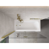Mexen Mist 2-wing left shower screen 140 x 150 cm, transparent, brushed gold - 8A9-140-002-55-00-L
