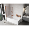 Mexen Mist 2-Panel Shower Screen Left 80 x 150 cm, Transparent, Brushed Copper - 8A9-080-002-65-00-L