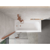 Mexen Mist 2-Panel Shower Screen Left 80 x 150 cm, Transparent, Brushed Copper - 8A9-080-002-65-00-L