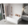 Mexen Mist 2-wing left shower screen 90 x 150 cm, transparent, brushed copper - 8A9-090-002-65-00-L