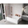 Mexen Mist shower screen 2-wing left 100 x 150 cm, transparent, brushed copper - 8A9-100-002-65-00-L