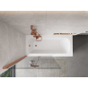 Mexen Mist shower screen 2-wing left 100 x 150 cm, transparent, brushed copper - 8A9-100-002-65-00-L