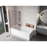 Mexen Mist 2-panel left shower screen 110 x 150 cm, transparent, brushed copper - 8A9-110-002-65-00-L