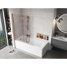 Mexen Mist 2-panel left shower screen 130 x 150 cm, transparent, brushed copper - 8A9-130-002-65-00-L