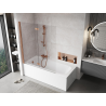 Mexen Mist 2-wing left shower screen 140 x 150 cm, transparent, brushed copper - 8A9-140-002-65-00-L