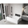Mexen Mist paroi de baignoire à 2 volets gauche 80 x 150 cm, transparent, noir - 8A9-080-002-70-00-L