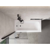 Mexen Mist paravento per vasca da bagno 2 ante sinistro 80 x 150 cm, trasparente, nero - 8A9-080-002-70-00-L