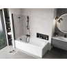 Mexen Mist 2-panel left shower screen 90 x 150 cm, transparent, black - 8A9-090-002-70-00-L