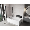 Mexen Mist paroi de baignoire à 2 volets côté gauche 90 x 150 cm, transparent, noir - 8A9-090-002-70-00-L