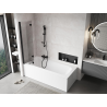 Mexen Mist 2-panel left shower screen 90 x 150 cm, transparent, black - 8A9-090-002-70-00-L